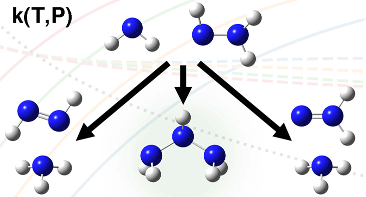 Graphical abstract: Large Intermediates in Hydrazine Decomposition: A Theoretical Study of the N3H5 and N4H6 Potential Energy Surfaces